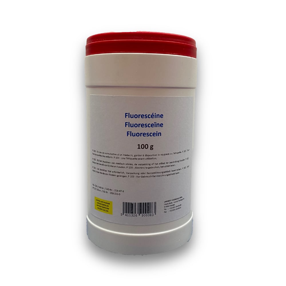 Fluoresceïne 100g Fluorescein lekdetectie -  -  drogisterij Schippers vertrouwen sinds 1886