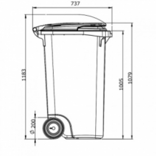 240L container grijs restafval