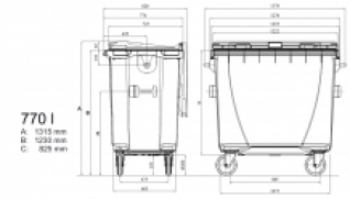 770L container groen GFT